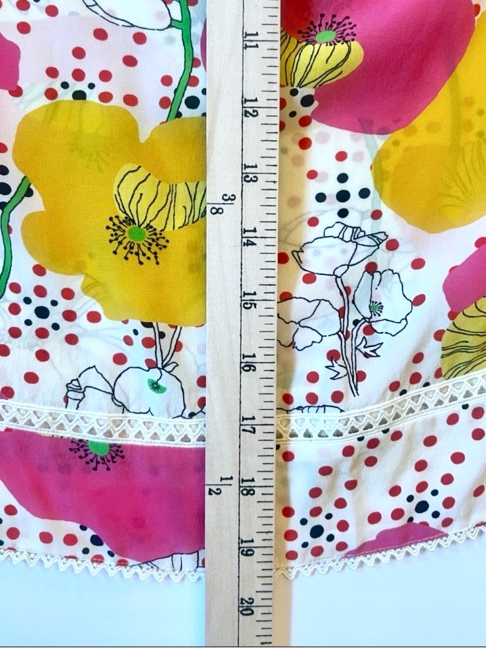 Trina Turk Katy Poppy Floral Off The Shoulder Silk Top Multicolor Medium - Picture 8 of 9